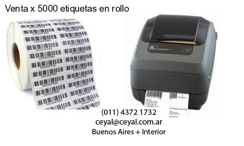 Venta x 5000 etiquetas en rollo