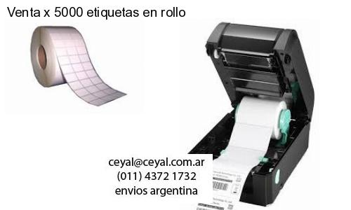 Venta x 5000 etiquetas en rollo