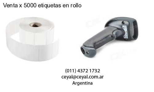 Venta x 5000 etiquetas en rollo