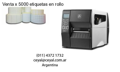 Venta x 5000 etiquetas en rollo