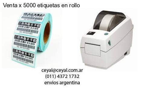 Venta x 5000 etiquetas en rollo