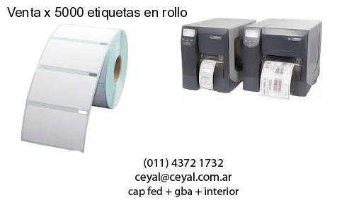 Venta x 5000 etiquetas en rollo