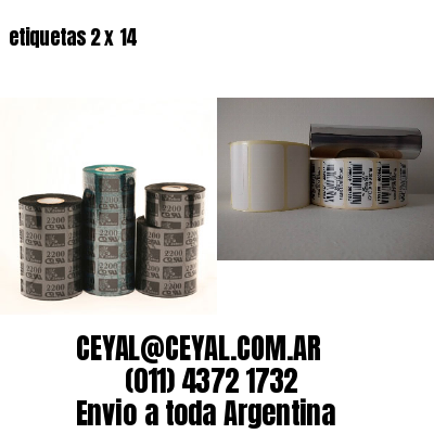 etiquetas 2 x 14