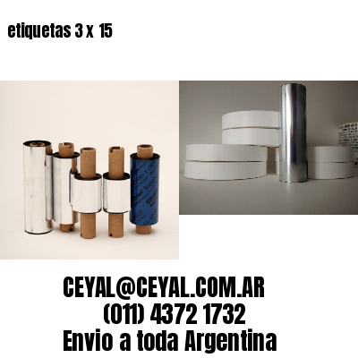 etiquetas 3 x 15