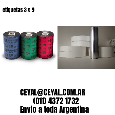 etiquetas 3 x 9
