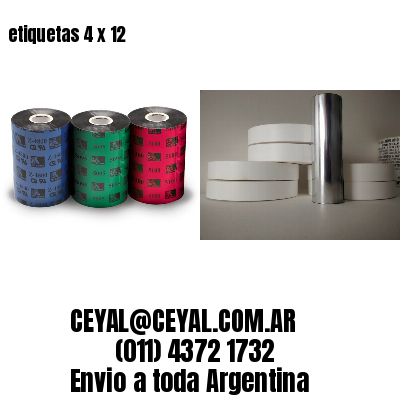 etiquetas 4 x 12