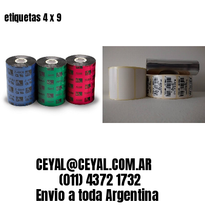 etiquetas 4 x 9