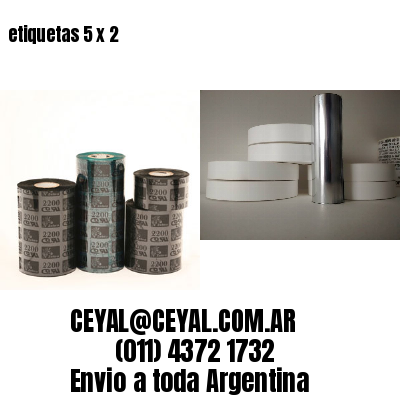 etiquetas 5 x 2