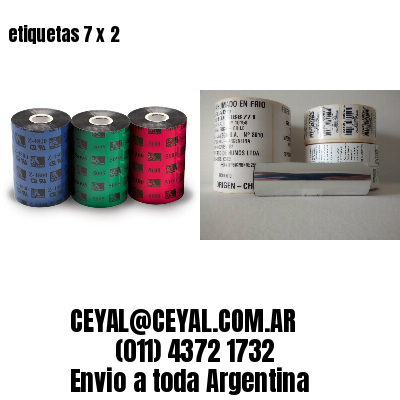 etiquetas 7 x 2