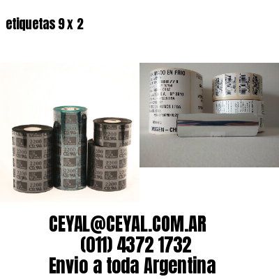 etiquetas 9 x 2