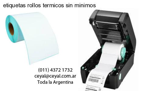 etiquetas rollos termicos sin minimos