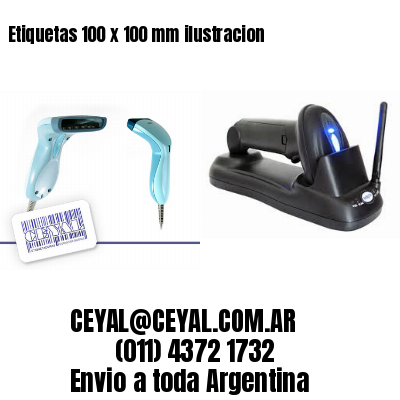 Etiquetas 100 x 100 mm ilustracion