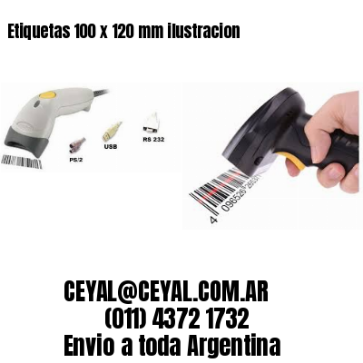 Etiquetas 100 x 120 mm ilustracion