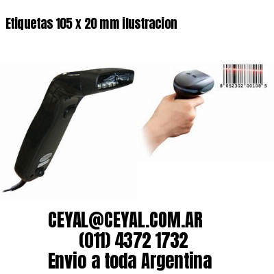 Etiquetas 105 x 20 mm ilustracion