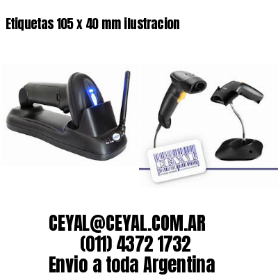 Etiquetas 105 x 40 mm ilustracion