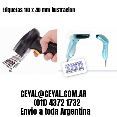 Etiquetas 110 x 40 mm ilustracion