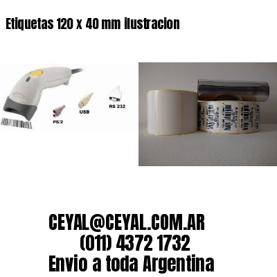 Etiquetas 120 x 40 mm ilustracion