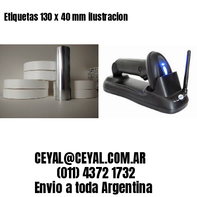 Etiquetas 130 x 40 mm ilustracion