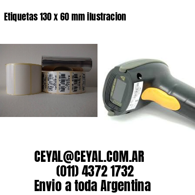 Etiquetas 130 x 60 mm ilustracion