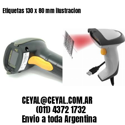 Etiquetas 130 x 80 mm ilustracion