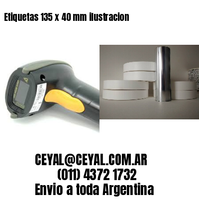 Etiquetas 135 x 40 mm ilustracion