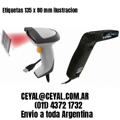 Etiquetas 135 x 80 mm ilustracion