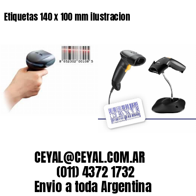Etiquetas 140 x 100 mm ilustracion