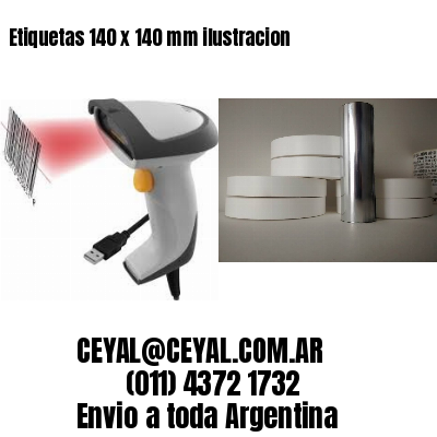 Etiquetas 140 x 140 mm ilustracion
