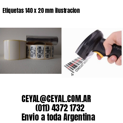 Etiquetas 140 x 20 mm ilustracion