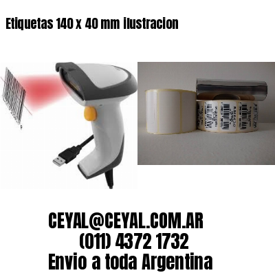 Etiquetas 140 x 40 mm ilustracion