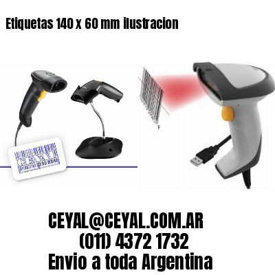 Etiquetas 140 x 60 mm ilustracion