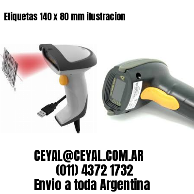 Etiquetas 140 x 80 mm ilustracion