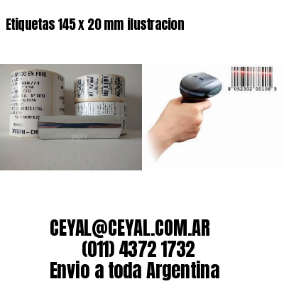 Etiquetas 145 x 20 mm ilustracion
