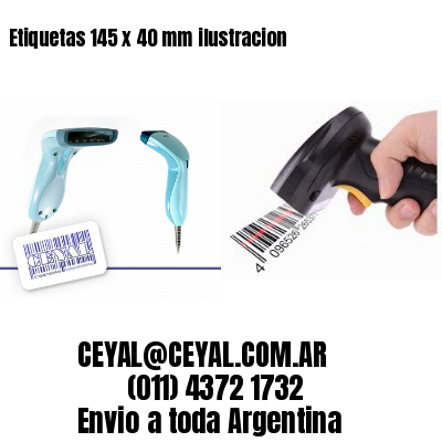 Etiquetas 145 x 40 mm ilustracion