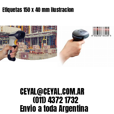 Etiquetas 150 x 40 mm ilustracion