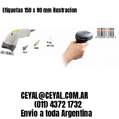 Etiquetas 150 x 80 mm ilustracion