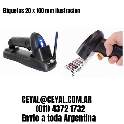 Etiquetas 20 x 100 mm ilustracion