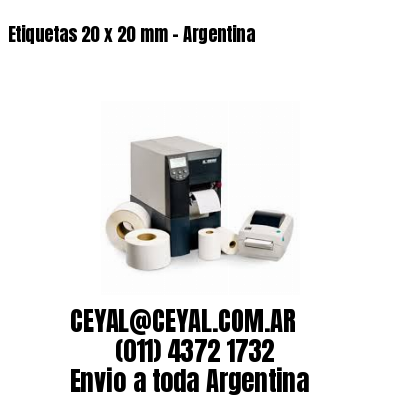 Etiquetas 20 x 20 mm – Argentina