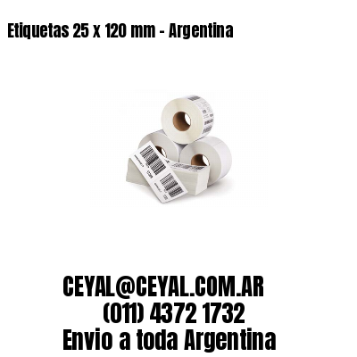 Etiquetas 25 x 120 mm – Argentina