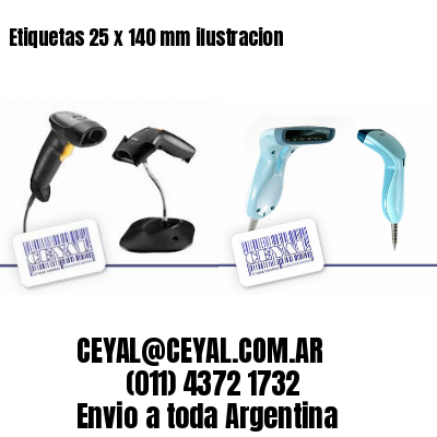 Etiquetas 25 x 140 mm ilustracion