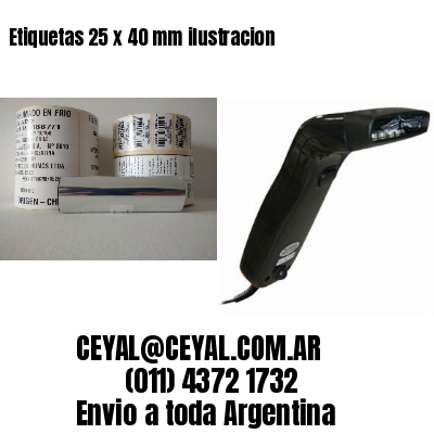 Etiquetas 25 x 40 mm ilustracion