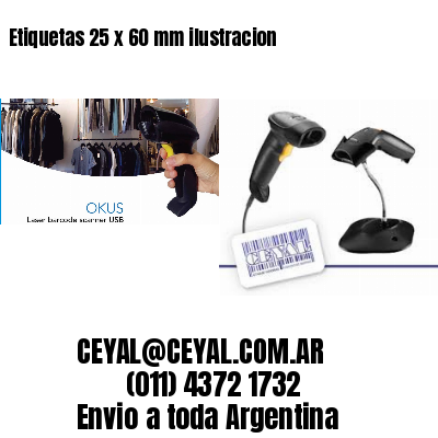 Etiquetas 25 x 60 mm ilustracion