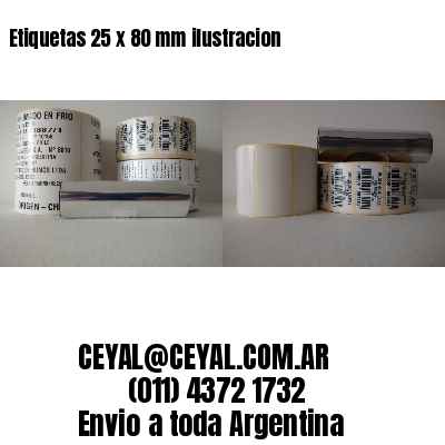 Etiquetas 25 x 80 mm ilustracion