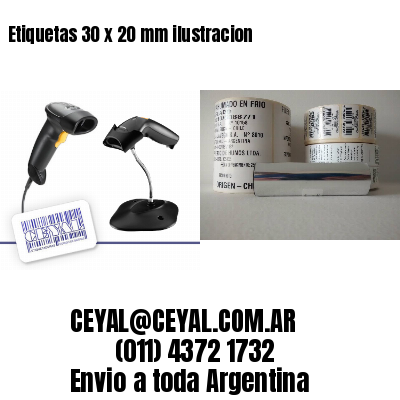 Etiquetas 30 x 20 mm ilustracion