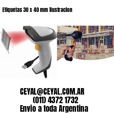 Etiquetas 30 x 40 mm ilustracion