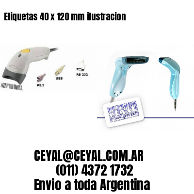 Etiquetas 40 x 120 mm ilustracion