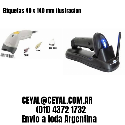 Etiquetas 40 x 140 mm ilustracion