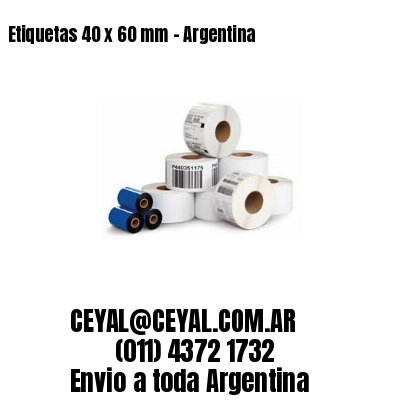 Etiquetas 40 x 60 mm – Argentina