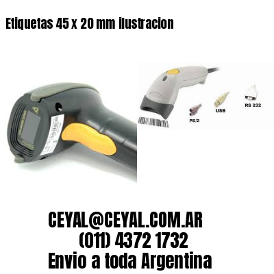 Etiquetas 45 x 20 mm ilustracion