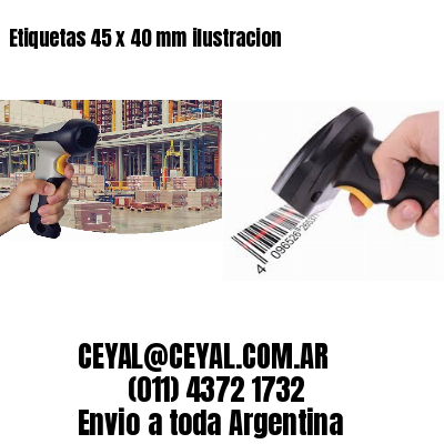 Etiquetas 45 x 40 mm ilustracion